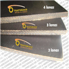 Correia laminada com película de borracha